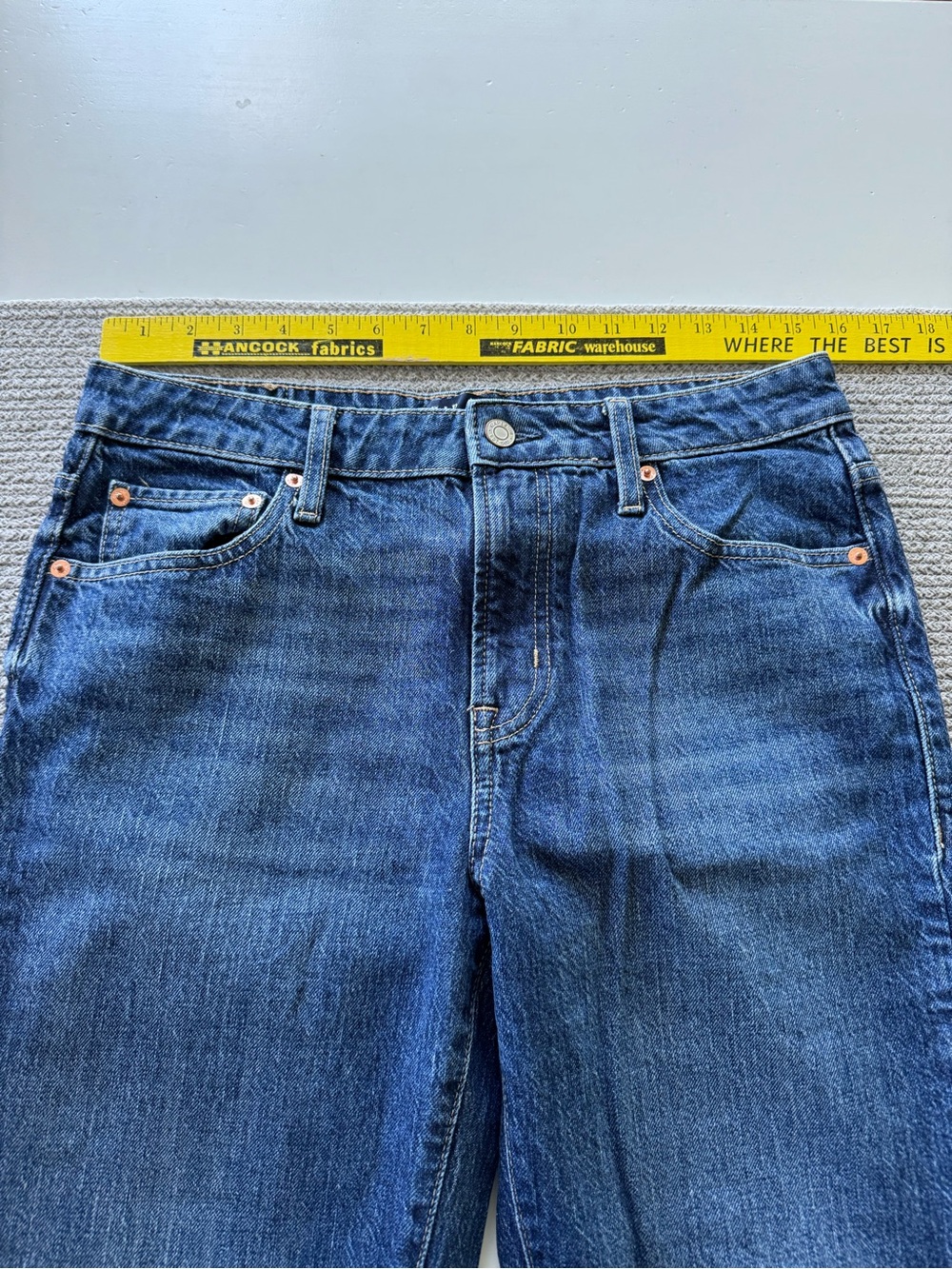 GAP Universal Slim Boyfriend Dark Blue Straight Leg Jeans Size 28 or 6R - Picture 4 of 9
